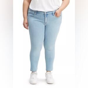 LEVI'S Women's Simply Stretch Light Wash Mid-Rise Super Skinny Plus Jeans